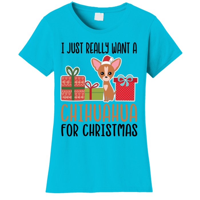 I Really Want A Chihuahua For Christmas Chihuahua Owner Gift Women's T-Shirt