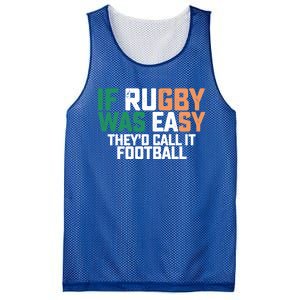 If Rugby Was Easy They'd Call It Football Matching Patrick's Gift Mesh Reversible Basketball Jersey Tank