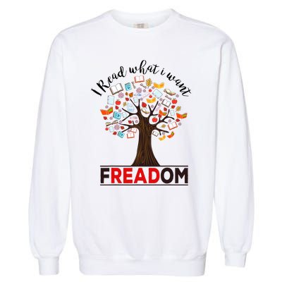 I Read What i Want Banned Books Week Librarian Garment-Dyed Sweatshirt