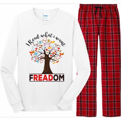 I Read What i Want Banned Books Week Librarian Long Sleeve Pajama Set