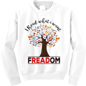 I Read What i Want Banned Books Week Librarian Kids Sweatshirt