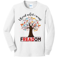 I Read What i Want Banned Books Week Librarian Kids Long Sleeve Shirt