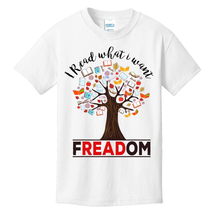 I Read What i Want Banned Books Week Librarian Kids T-Shirt