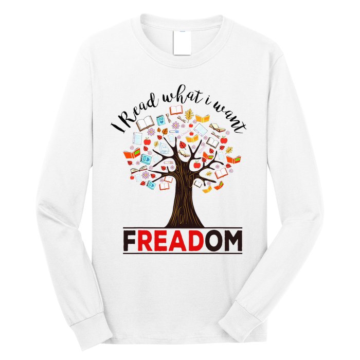 I Read What I Want Banned Books Week Librarian Long Sleeve Shirt