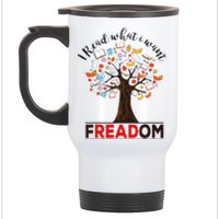 I Read What I Want Banned Books Week Librarian Stainless Steel Travel Mug