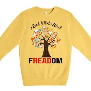 I Read What I Want Banned Books Week Librarian Premium Crewneck Sweatshirt