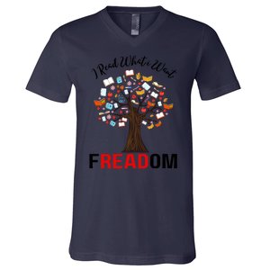 I Read What I Want Banned Books Week Librarian V-Neck T-Shirt