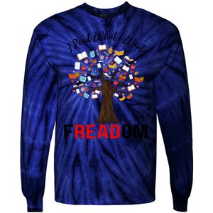 I Read What I Want Banned Books Week Librarian Tie-Dye Long Sleeve Shirt