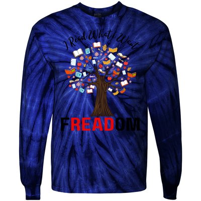 I Read What I Want Banned Books Week Librarian Tie-Dye Long Sleeve Shirt