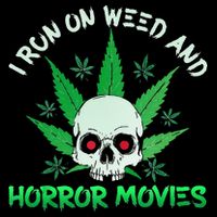 I Run Weed Horror Movies Skull Halloween Stoner Drawstring Bag