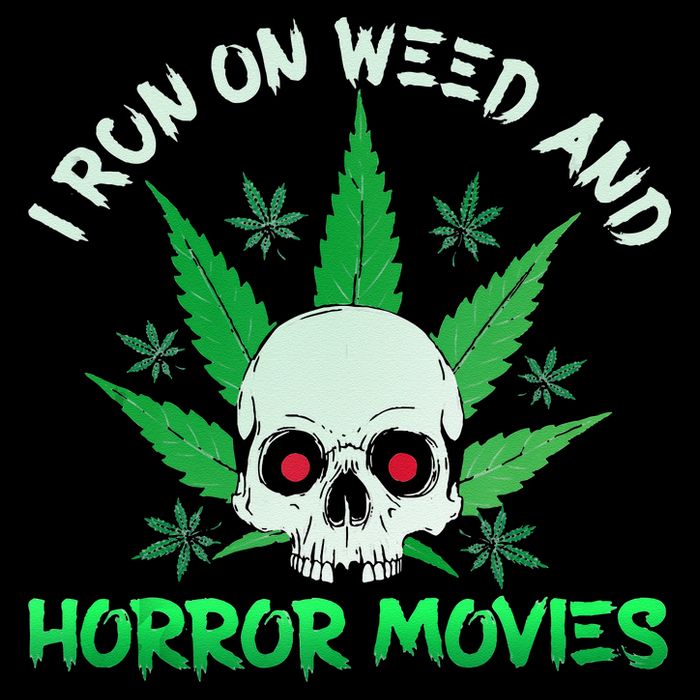 I Run Weed Horror Movies Skull Halloween Stoner Drawstring Bag