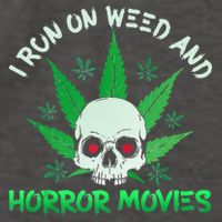 I Run Weed Horror Movies Skull Halloween Stoner Vector Backpack