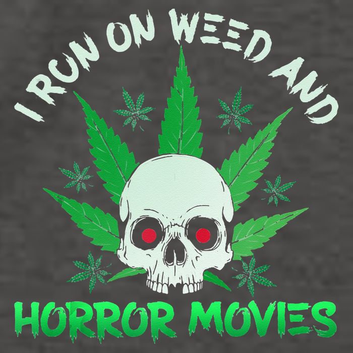 I Run Weed Horror Movies Skull Halloween Stoner Vector Backpack