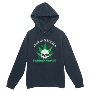 I Run Weed Horror Movies Skull Halloween Stoner Urban Pullover Hoodie