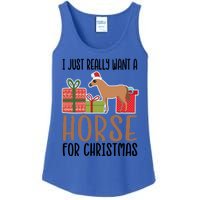 I Really Want A Horse For Christmas Gift Ladies Essential Tank