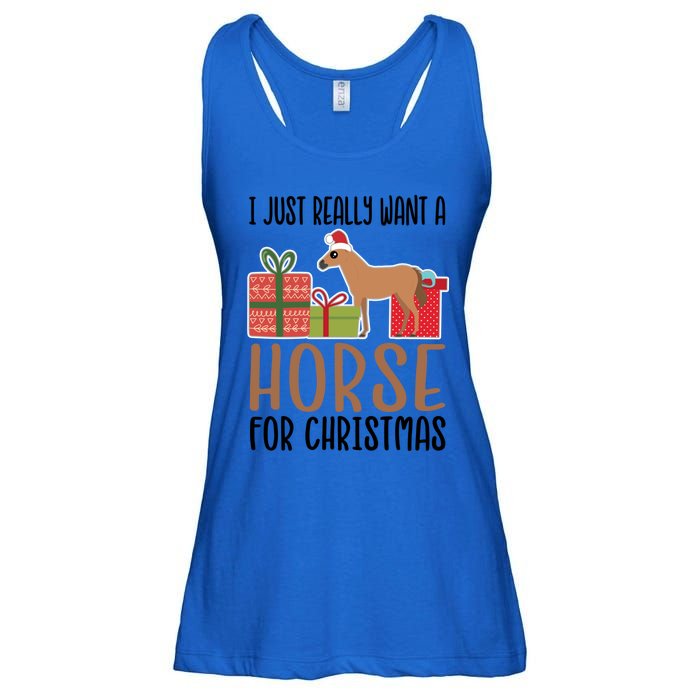 I Really Want A Horse For Christmas Gift Ladies Essential Flowy Tank