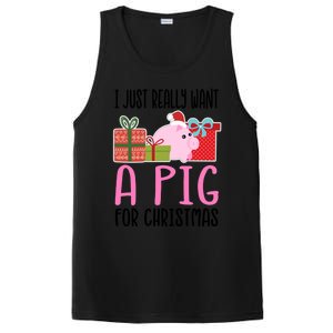 I Really Want A Pig For Christmas Great Gift PosiCharge Competitor Tank