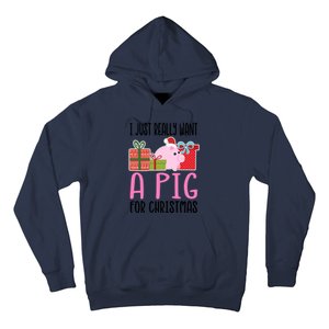 I Really Want A Pig For Christmas Great Gift Hoodie