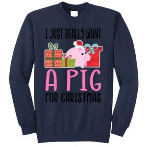 I Really Want A Pig For Christmas Great Gift Sweatshirt