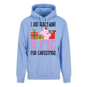 I Really Want A Pig For Christmas Great Gift Unisex Surf Hoodie