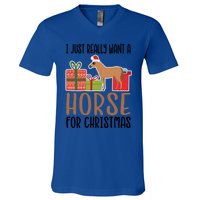 I Really Want A Horse For Christmas Gift V-Neck T-Shirt