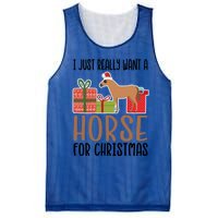 I Really Want A Horse For Christmas Gift Mesh Reversible Basketball Jersey Tank