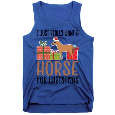 I Really Want A Horse For Christmas Gift Tank Top