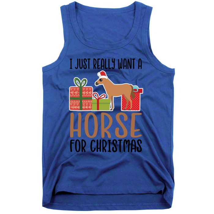 I Really Want A Horse For Christmas Gift Tank Top