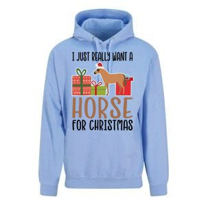 I Really Want A Horse For Christmas Gift Unisex Surf Hoodie