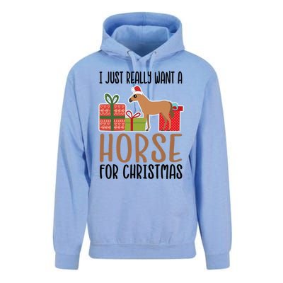 I Really Want A Horse For Christmas Gift Unisex Surf Hoodie