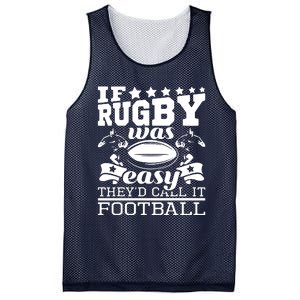 If Rugby Was Easy Theyd Call It Football Funny Rugby Mesh Reversible Basketball Jersey Tank