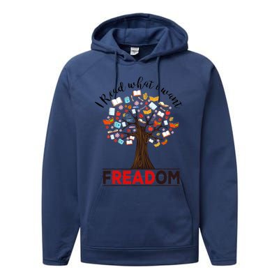 I Read What I Want Banned Books Week Librarian Performance Fleece Hoodie