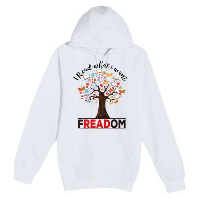 I Read What I Want Banned Books Week Librarian Premium Pullover Hoodie