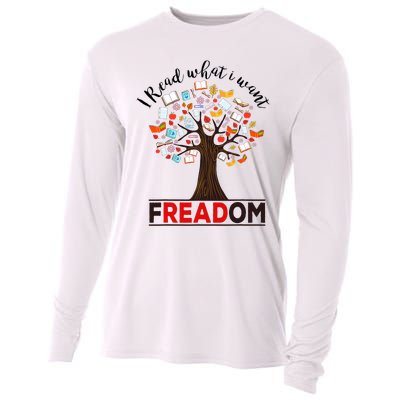 I Read What I Want Banned Books Week Librarian Cooling Performance Long Sleeve Crew