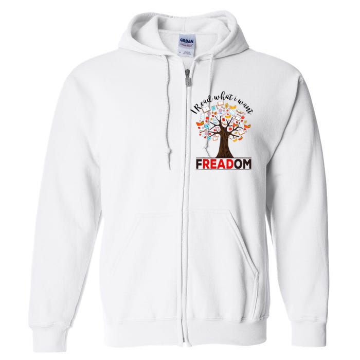 I Read What I Want Banned Books Week Librarian Full Zip Hoodie