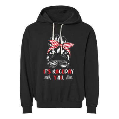 It's Raceday Y'all Car Motor Racing Lovers Garment-Dyed Fleece Hoodie