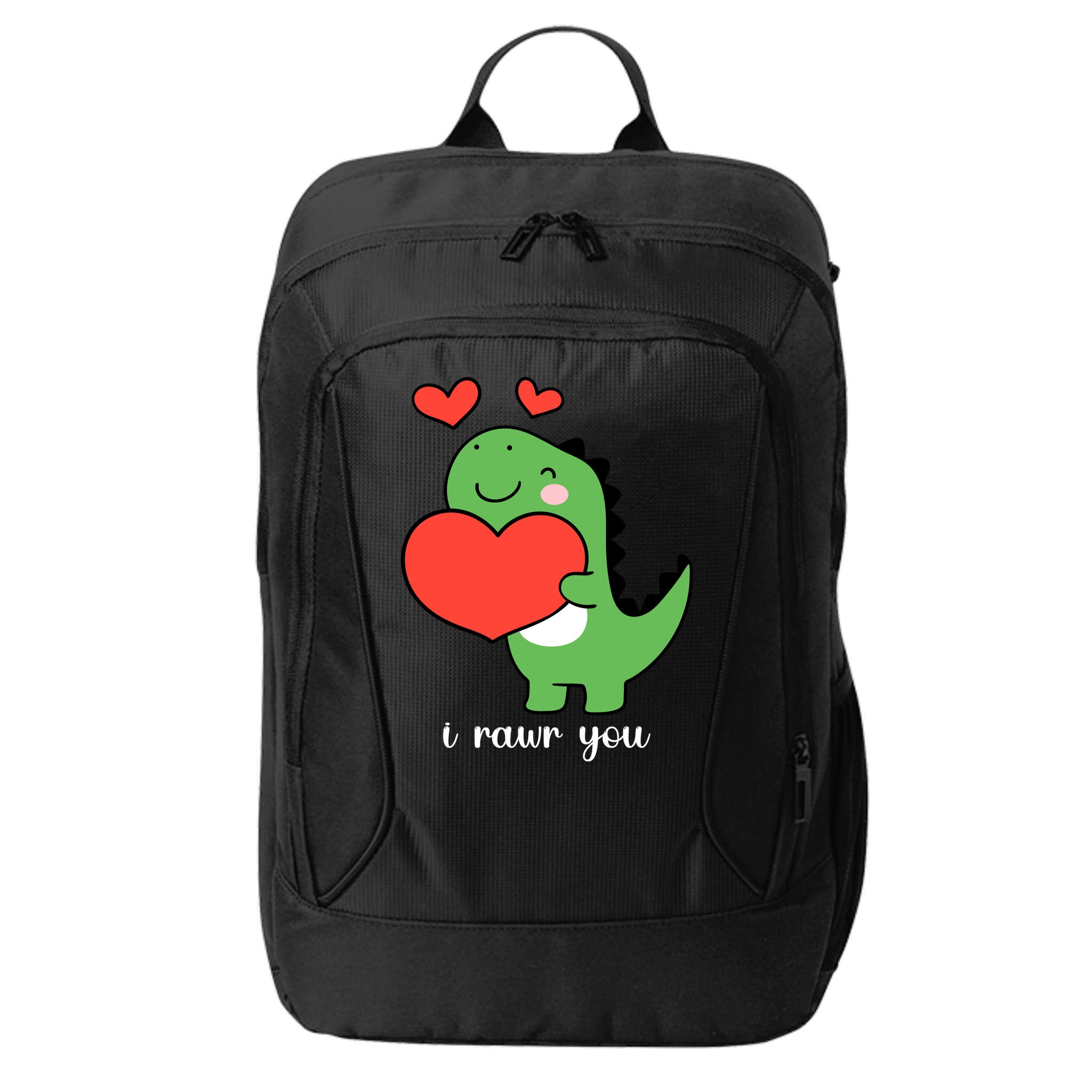 I Rawr You Cute Dinosaur Love Valentines Day City Backpack