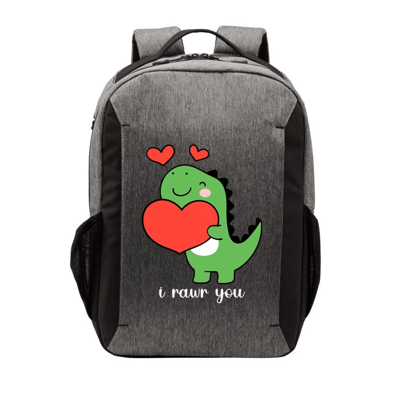 I Rawr You Cute Dinosaur Love Valentines Day Vector Backpack