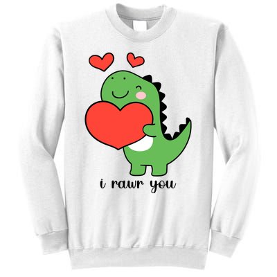 I Rawr You Cute Dinosaur Love Valentines Day Sweatshirt