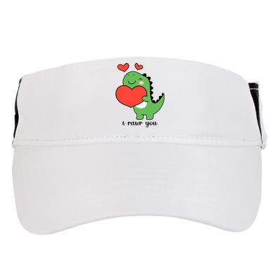 I Rawr You Cute Dinosaur Love Valentines Day Adult Drive Performance Visor