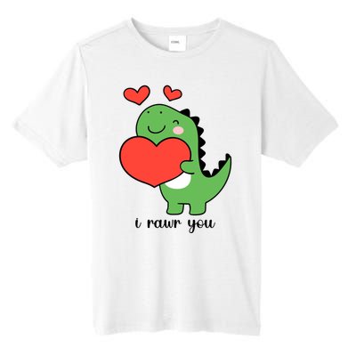 I Rawr You Cute Dinosaur Love Valentines Day Tall Fusion ChromaSoft Performance T-Shirt