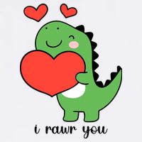 I Rawr You Cute Dinosaur Love Valentines Day Beanie