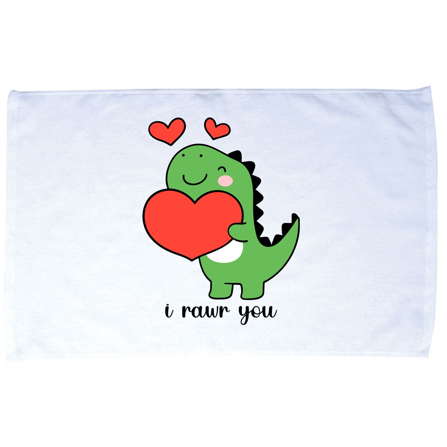 I Rawr You Cute Dinosaur Love Valentines Day Microfiber Hand Towel
