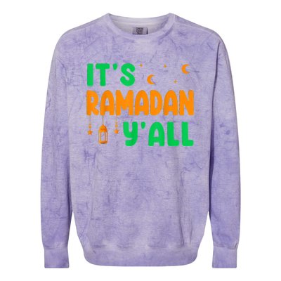 Its Ramadan Yall Ramadan Ramadan Kareem Colorblast Crewneck Sweatshirt