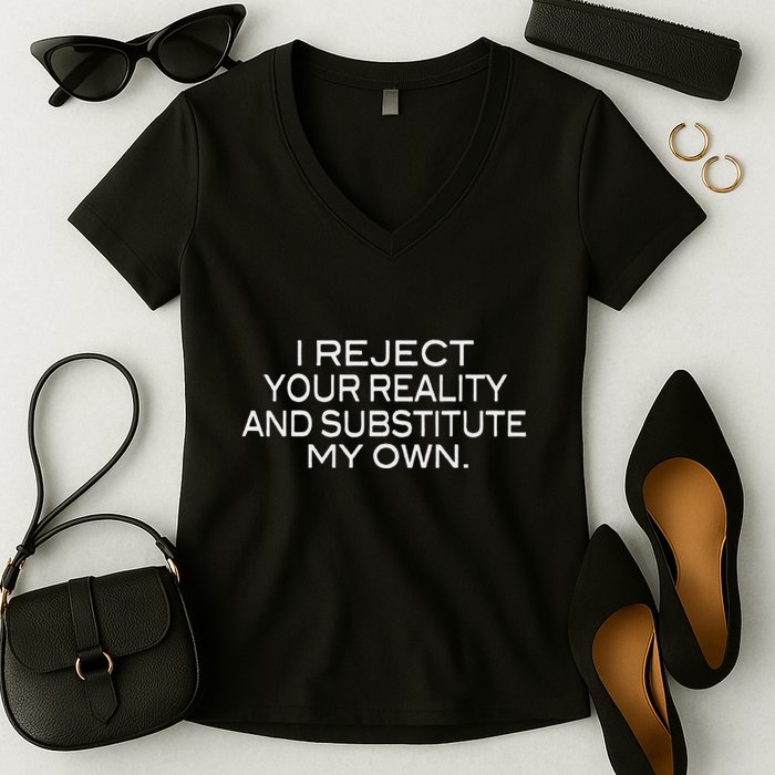 I Reject Your Reality Mythbusters Geek Nerd Women's V-Neck T-Shirt