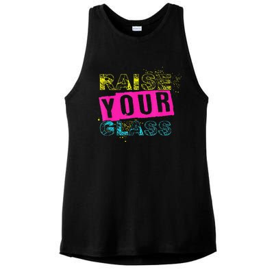 I Raise Your Glass Ladies PosiCharge Tri-Blend Wicking Tank