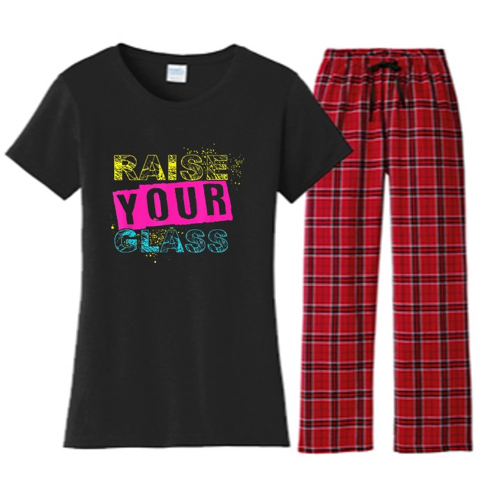 I Raise Your Glass Women's Flannel Pajama Set