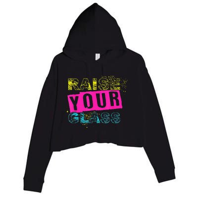 I Raise Your Glass Crop Fleece Hoodie