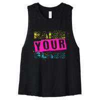 I Raise Your Glass Women's Racerback Cropped Tank