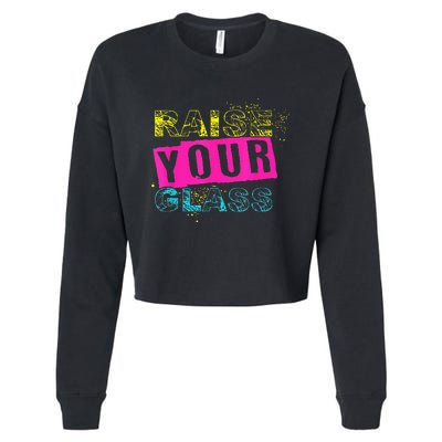 I Raise Your Glass Cropped Pullover Crew